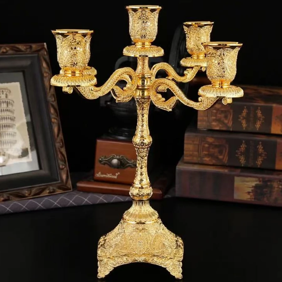 European Style Five-Head Candlestick Wedding Table Decoration Candelabra Holder For Dinner Hotel Home Lighting Decor Pieces