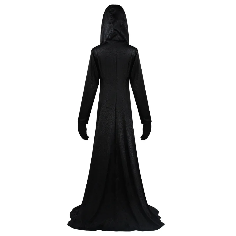 Game Evil Village Vampire Lady Daniela Dimitrescu Cosplay Costume Black Dress Outfit Adult Women Halloween Carnival Suit