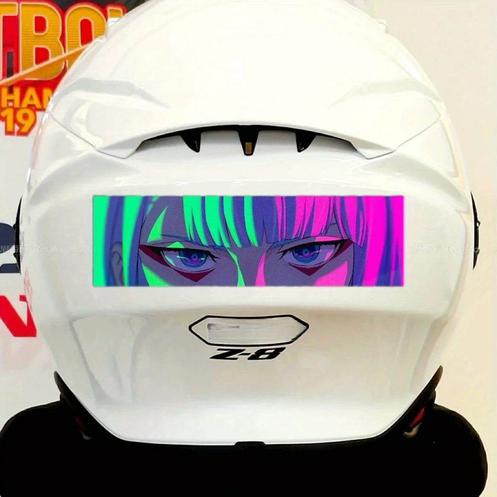 

2 Pcs Set Holographic Anime Girl Eyes Sticker, Waterproof Vinyl Decals for Car Side Window Decoration