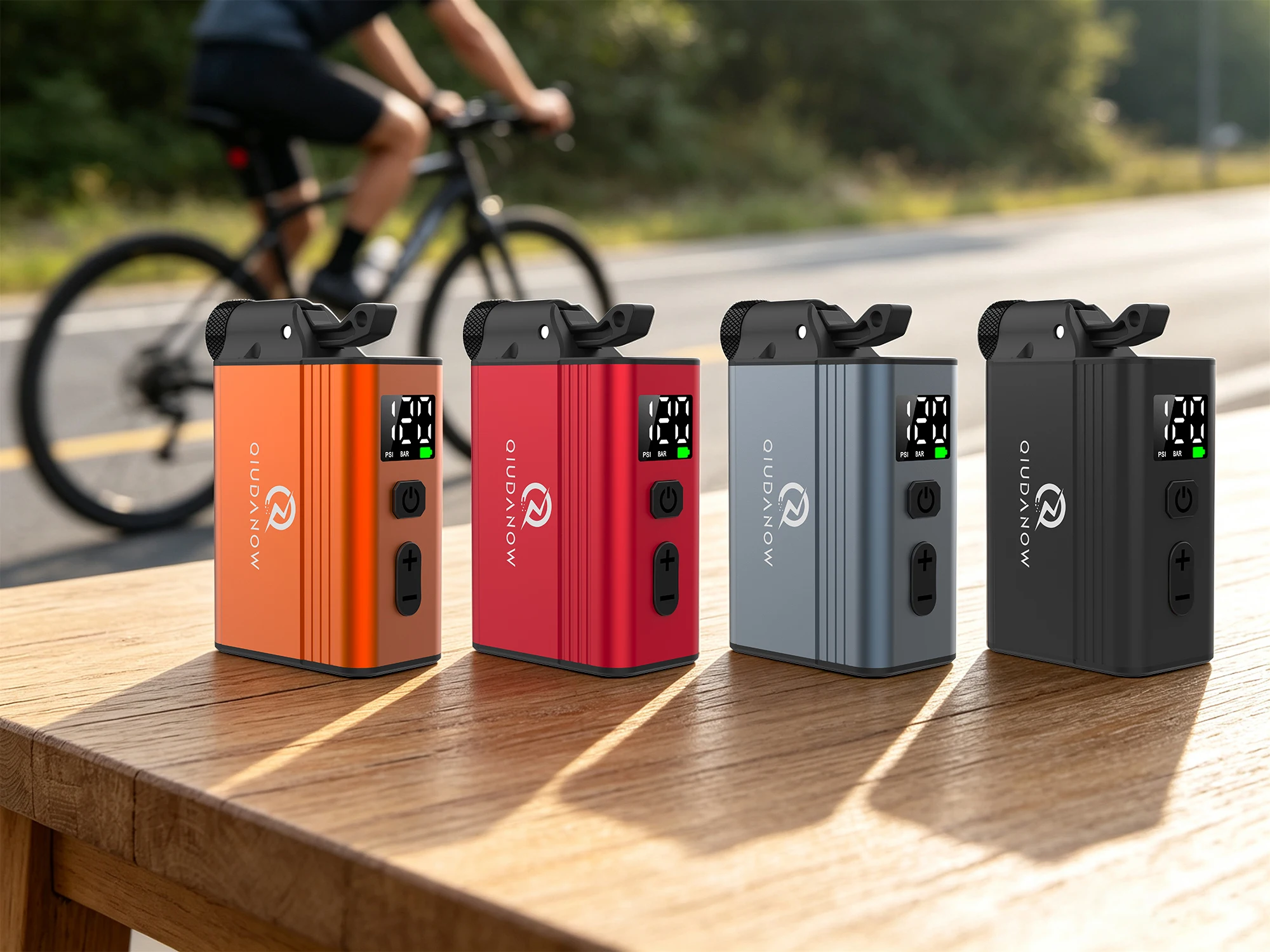 Mini-Elektrofahrradpumpe 120PSI Kabellose Reifenpumpe Bürstenloser Motor Digitales Manometer Typ C Tragbare Luftpumpe für MTB und Rennrad – Detail 9