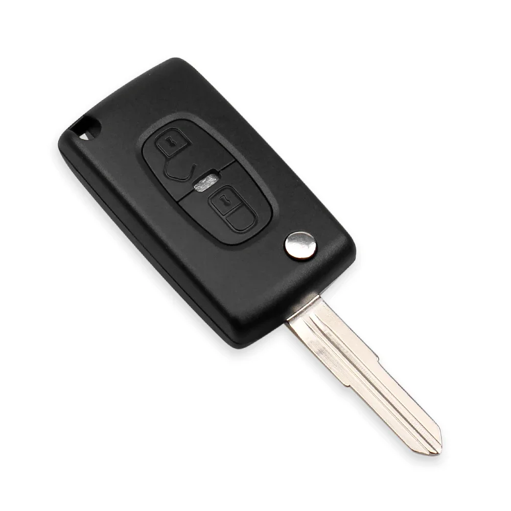 KEYYOU For Peugeot 4007 ET 4008 For Citroen C-Crosser C4 Aircross CE1731 2 Buttons Flip Remote Key Case Shell Fob MIT-11R Blade