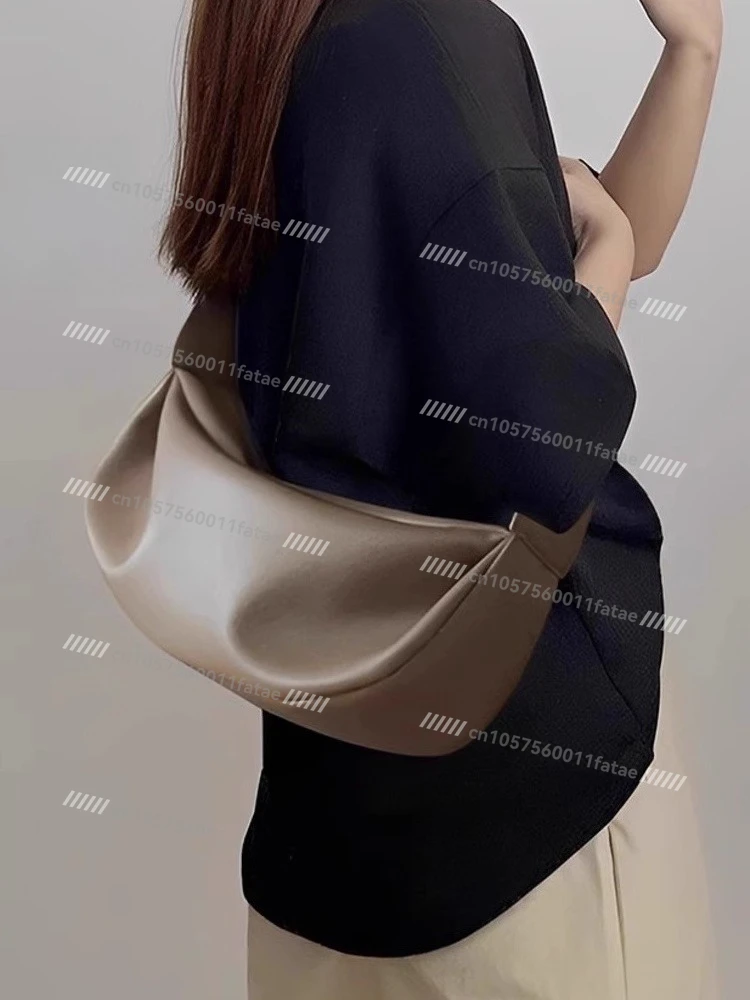 Premium Dumpling Bag, New Fashionable Casual Soft Leather Wide Shoulder Strap Messenger Bag