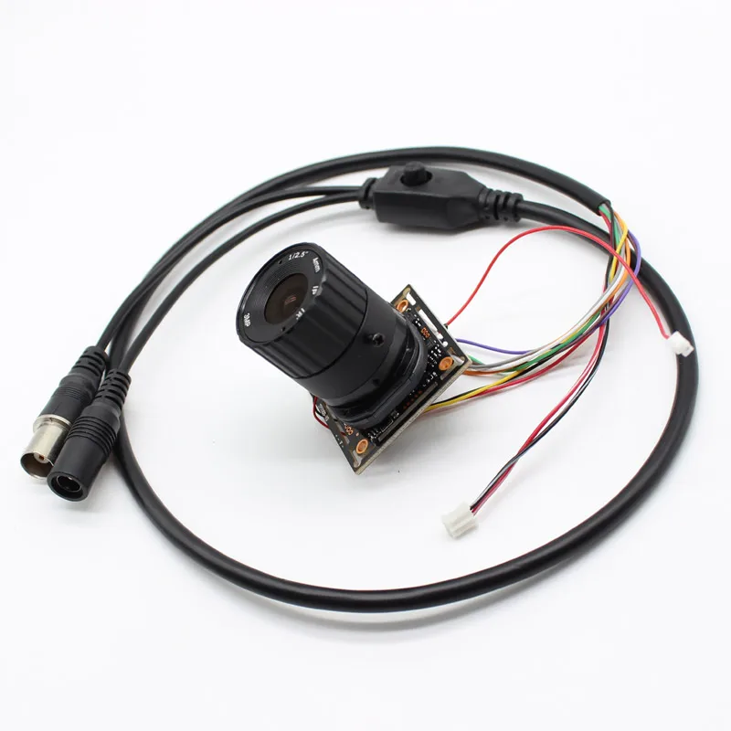 

HD 2MP 4 in 1 AHD CVI TVI CVBS 1/2.7" CCTV camera module 1080p CMOS Security PCB board , 3mp CS lens osd cable