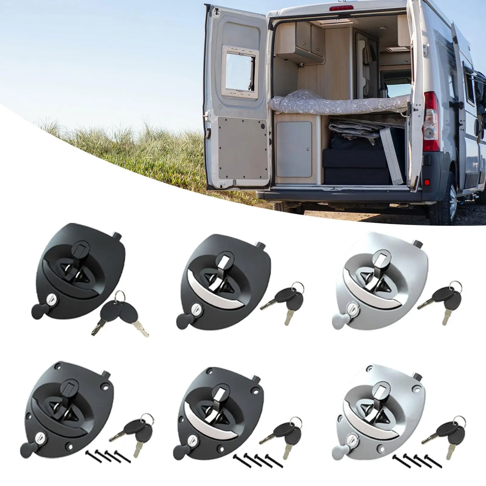 RV Door Lock Camper Door Latch for Instrument Box Motorhome image 3