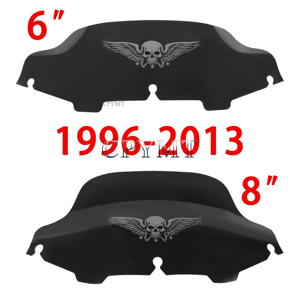 

Motorcycle Windscreen Cover 6"/8"Wind Deflector Windscreen Fairing fit For Harley Touring Electra Street Glide CVO EFI 1996-2013