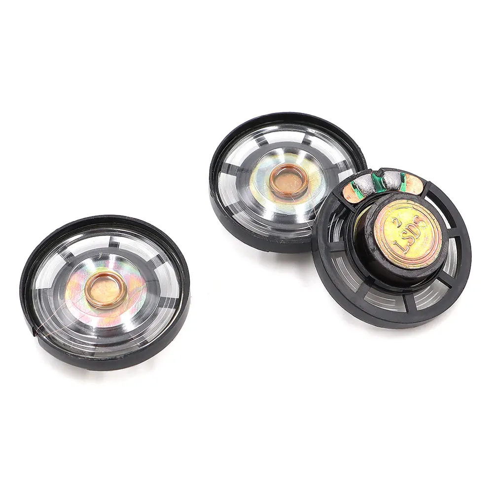 1-2 uds 0,25 W 0,5 W 2W 4R 8R 32R 4 8 Ohm altavoz de bocina ultrafino diámetro 23mm 29mm 30mm 36mm 40mm 45mm 50mm 56mm 57mm altavoz