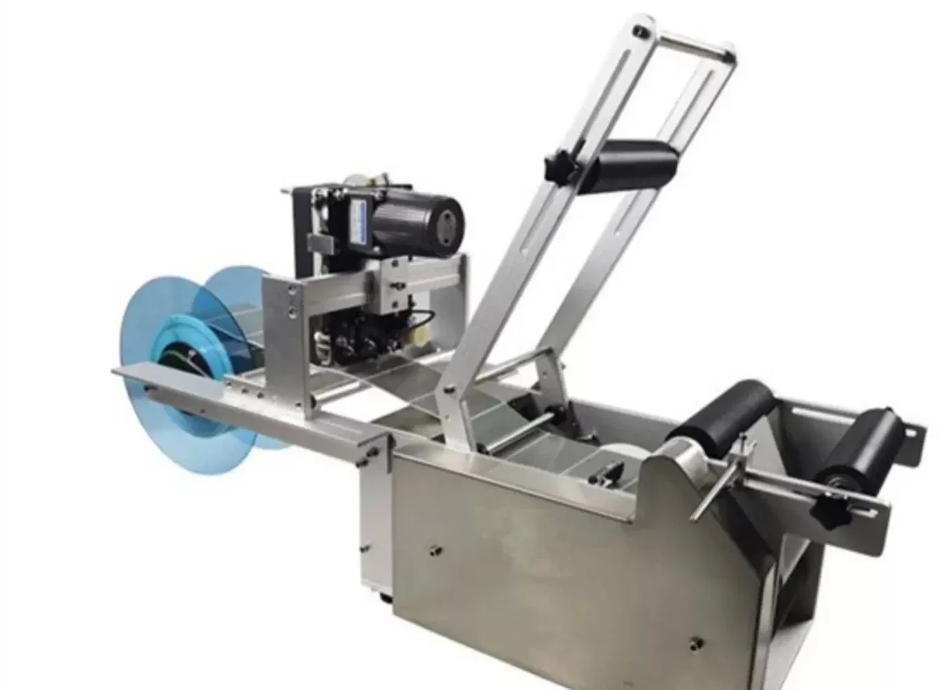 Small Desktop Manual Labeling Machine Portable Label Applicator for Wine Bottle and Flat Surface Sticking