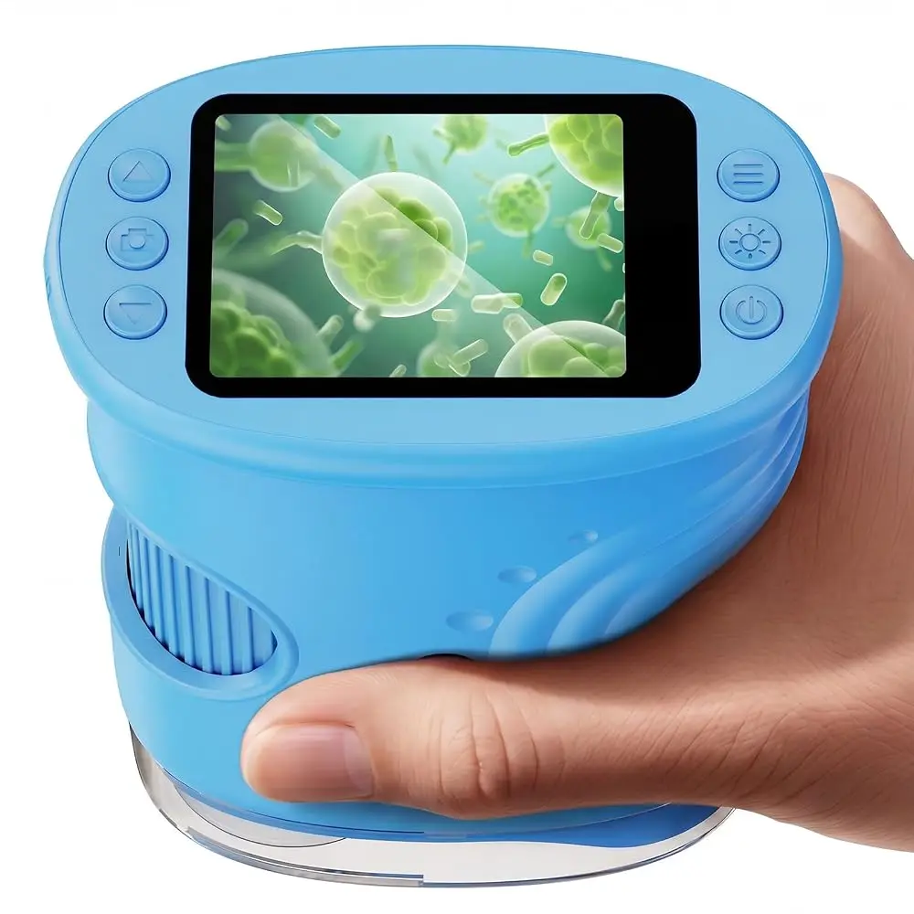 1000-faches Taschenmikroskop für Kinder mit 4K 2,0-Zoll-Bildschirm Digitales Handmikroskop Tragbares Wissenschaftsspielzeug MINT-Lerngeschenk – Detail 1