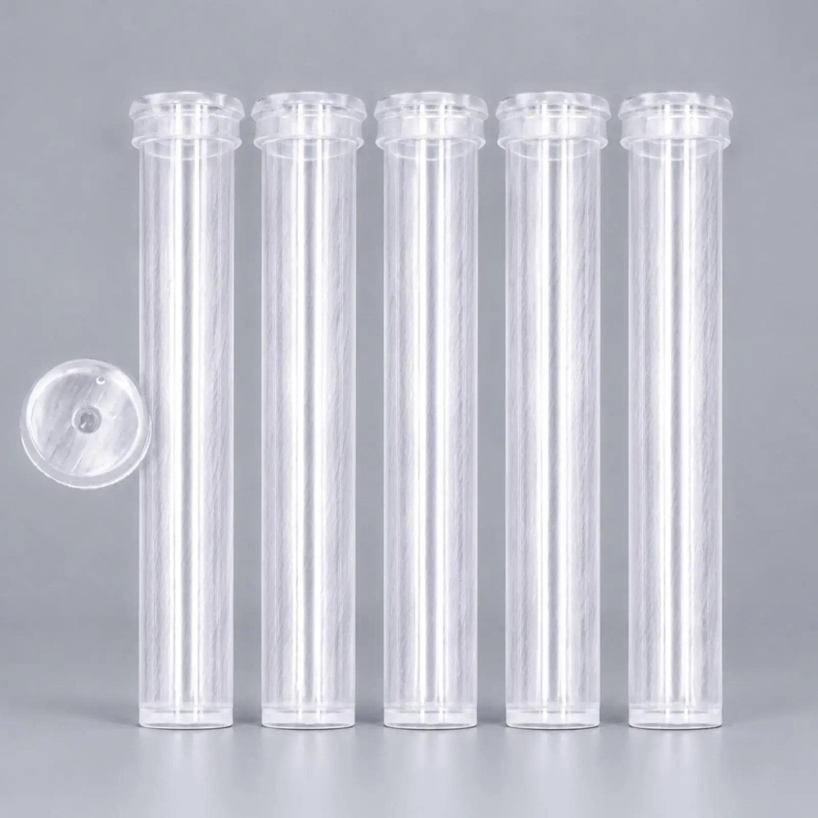 Transparent Flower Water Tube with Cap Fresh Keeping Tube 100 Pack for Hydration and Stem Protection