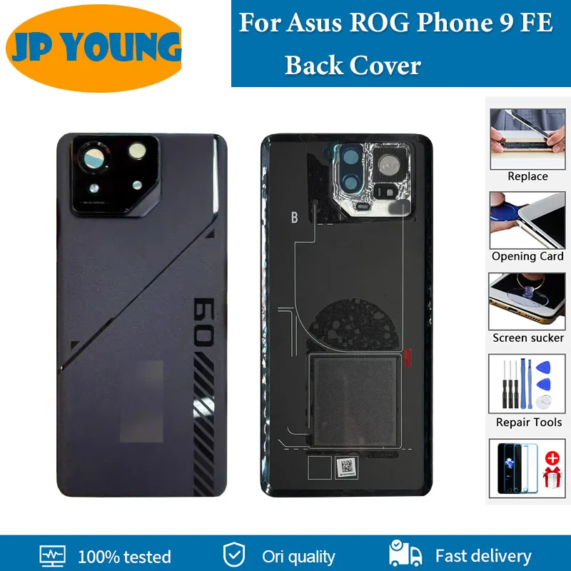 AAA+ quality For Asus ROG Phone 9 FE Back Cover Rear Door Housing Case For Asus ROG 9FE AI2401 Back Battery Cover Replacement
