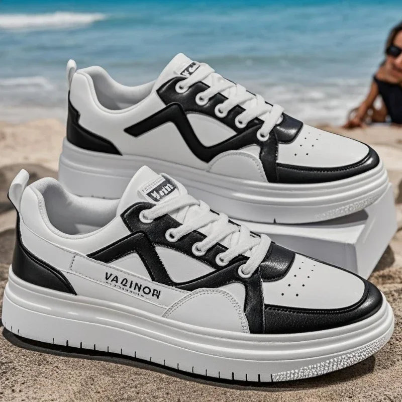 Men's Shoe 2025 New Spring and Autumn Fashion Bread Shoes Casual Board Shoe Youth Thick Sole Increase Sports Small White Shoes