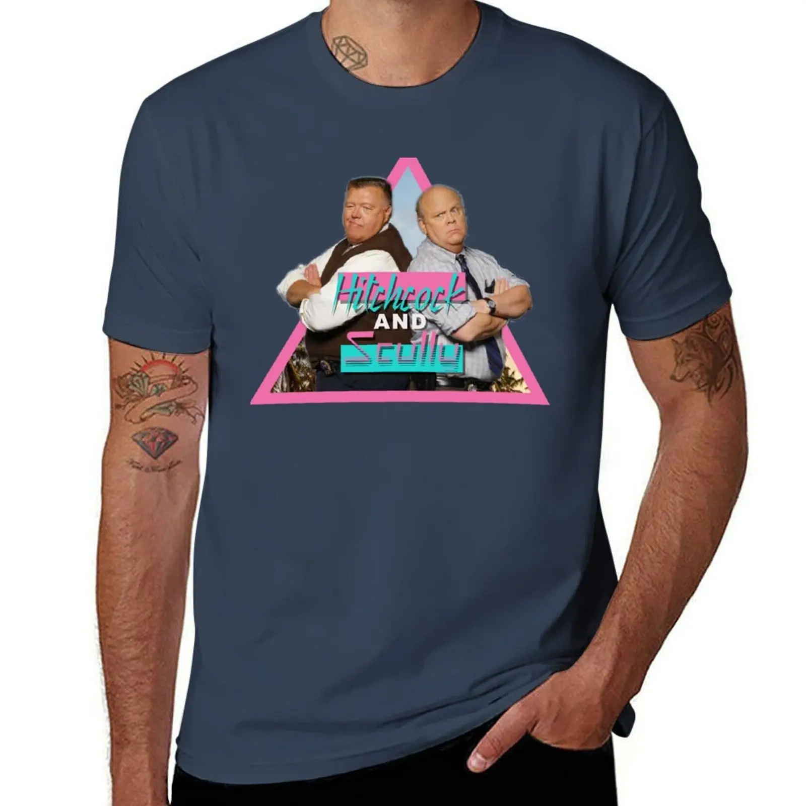 

Brooklyn Nine Nine Hitchcock And Scully Retro Vintage 80&x27;s Inspired Brooklyn Nine Design b T-Shirt