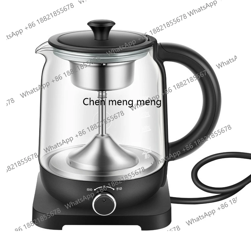 ماكينة تحضير الشاي الأسود، إبريق الشاي، تسخين كهربائي منزلي أوتوماتيكي، جهاز بخار الشاي بالبخار الزجاجي من النوع الرش، وعاء