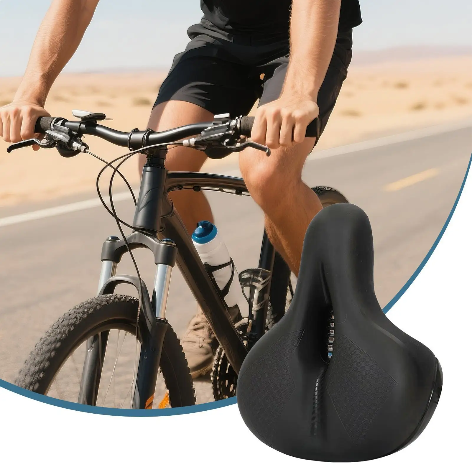 Bicycle Seat Cushion Bike Cushion Pad Soft Cycling Saddle For Mountain Racing Road Commuting Touring Urban City