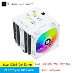 Thermalright Peerless Assassin 120 Digital Air Cooled Radiator,CPU and GPU monitoring at the same time/Support LGA1851/1700/AM5