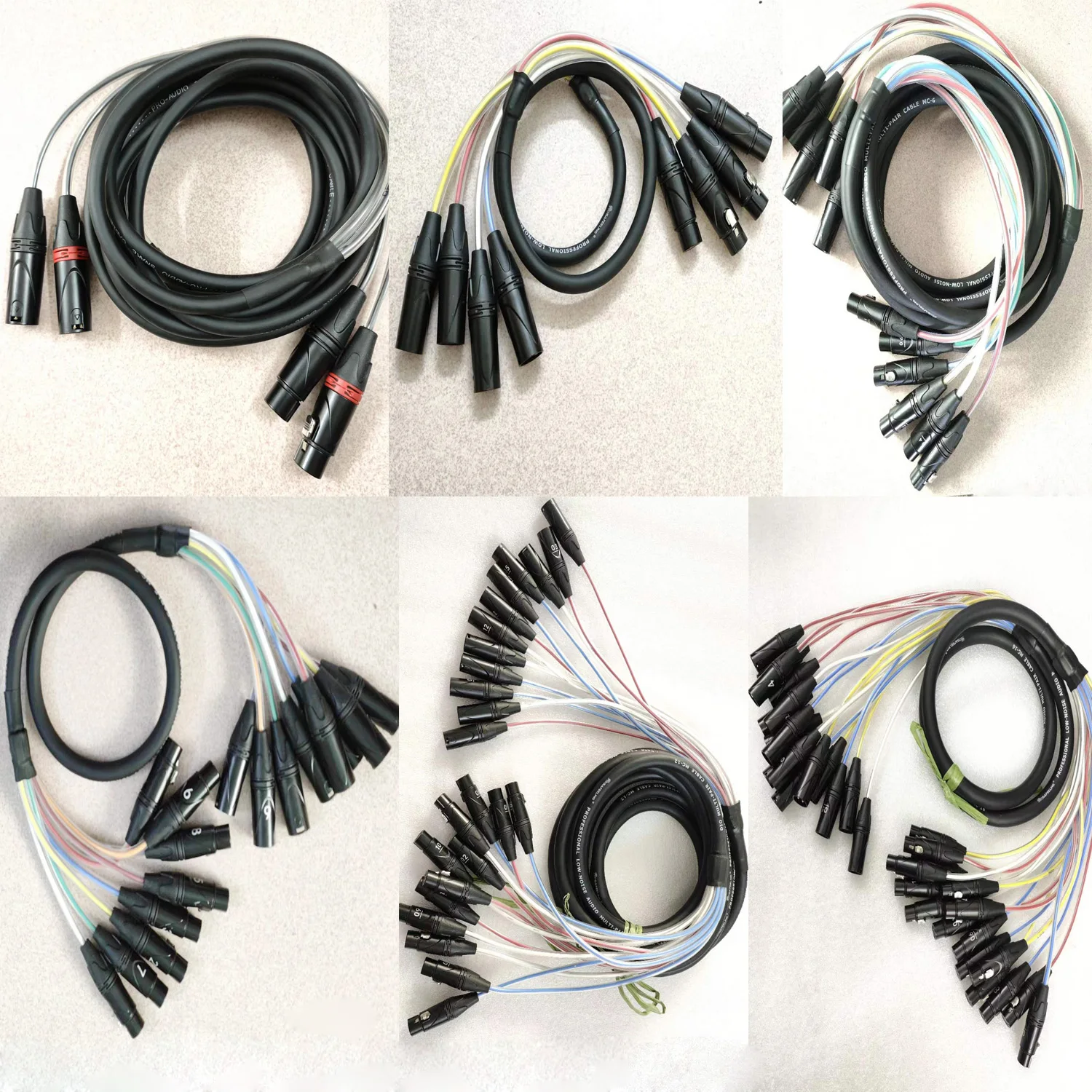 Multi-ways Channel Professional Multi-Media 3 Pin XLR 2 4 6 8 12 16 Cable Male To Female Balanced Audio Extension Cord