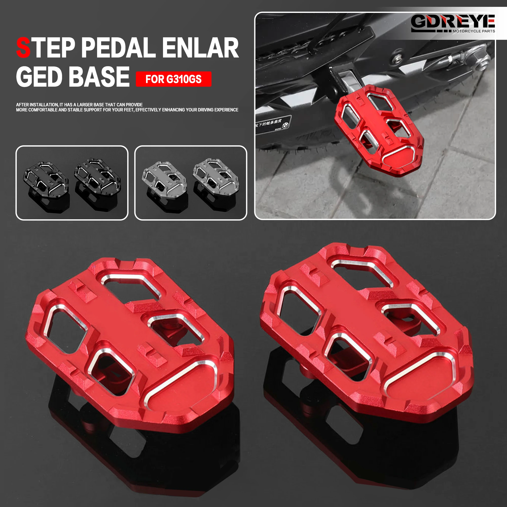 For BMW R1200GS F800GS F750GS G310GS/R Motorcycle G310 GS Front foot pedal modificationExpandable Teeth Anti Slip Foot Pedal