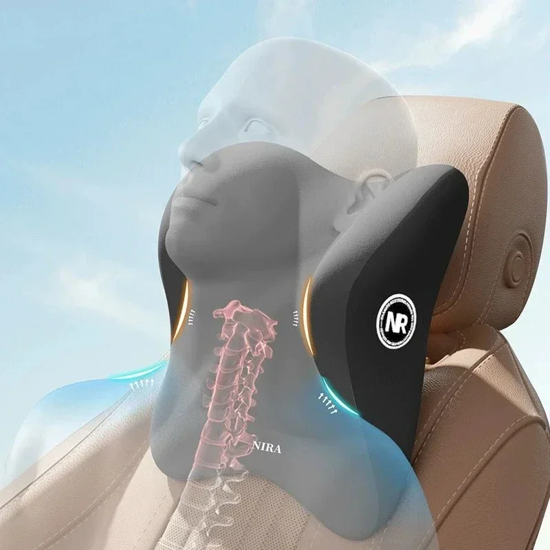 New Car Lumbar Support Pillow Memory FoamAuto Neck Pillow Waist Support Removable Washable Backrest Universal Vehicle Cushion image 4