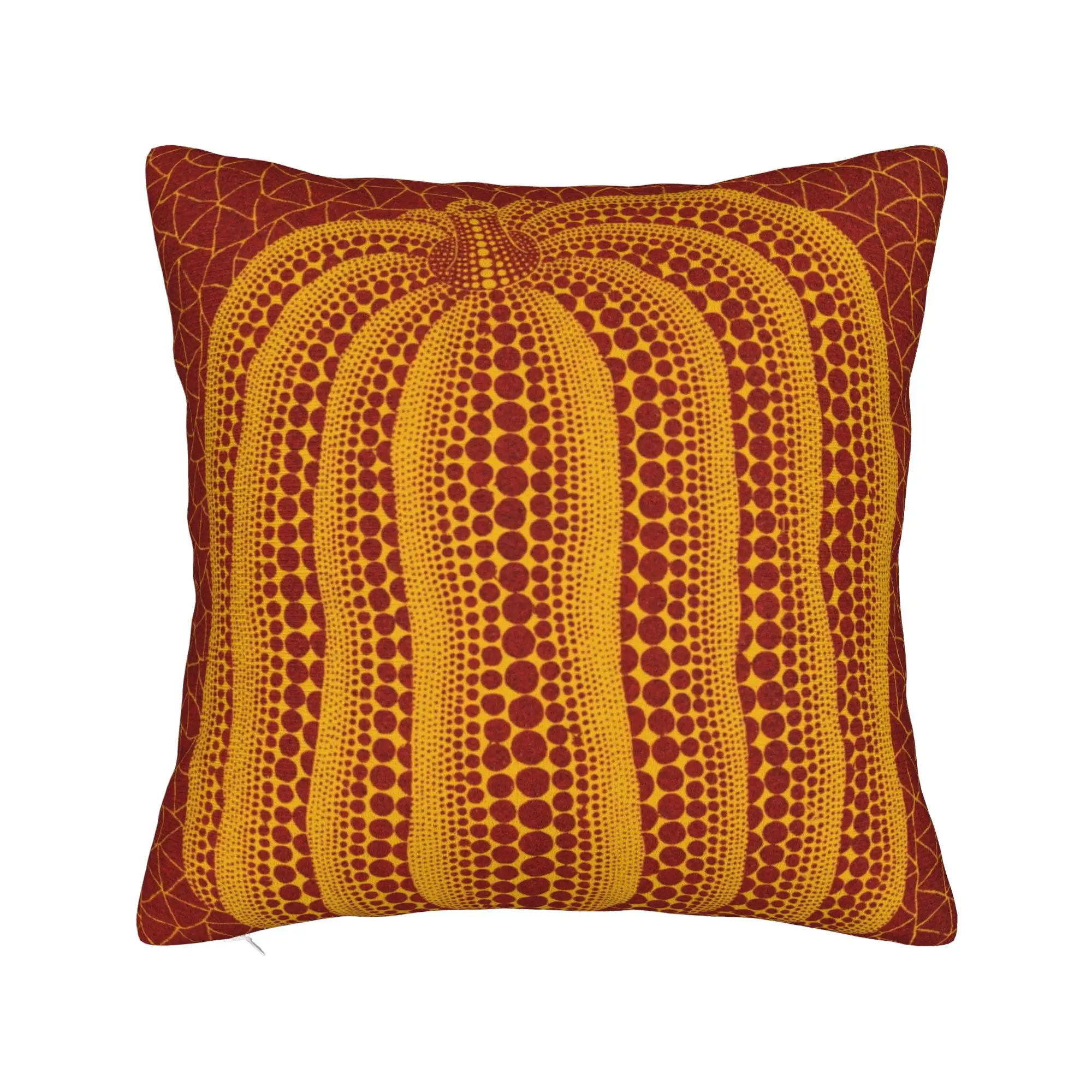Yayoi Kusama Pumpkin Square Pillow Covers Polyester Sofa Polka Aesthetic Cushion Case Cute Decor Pillow Cover 45*45