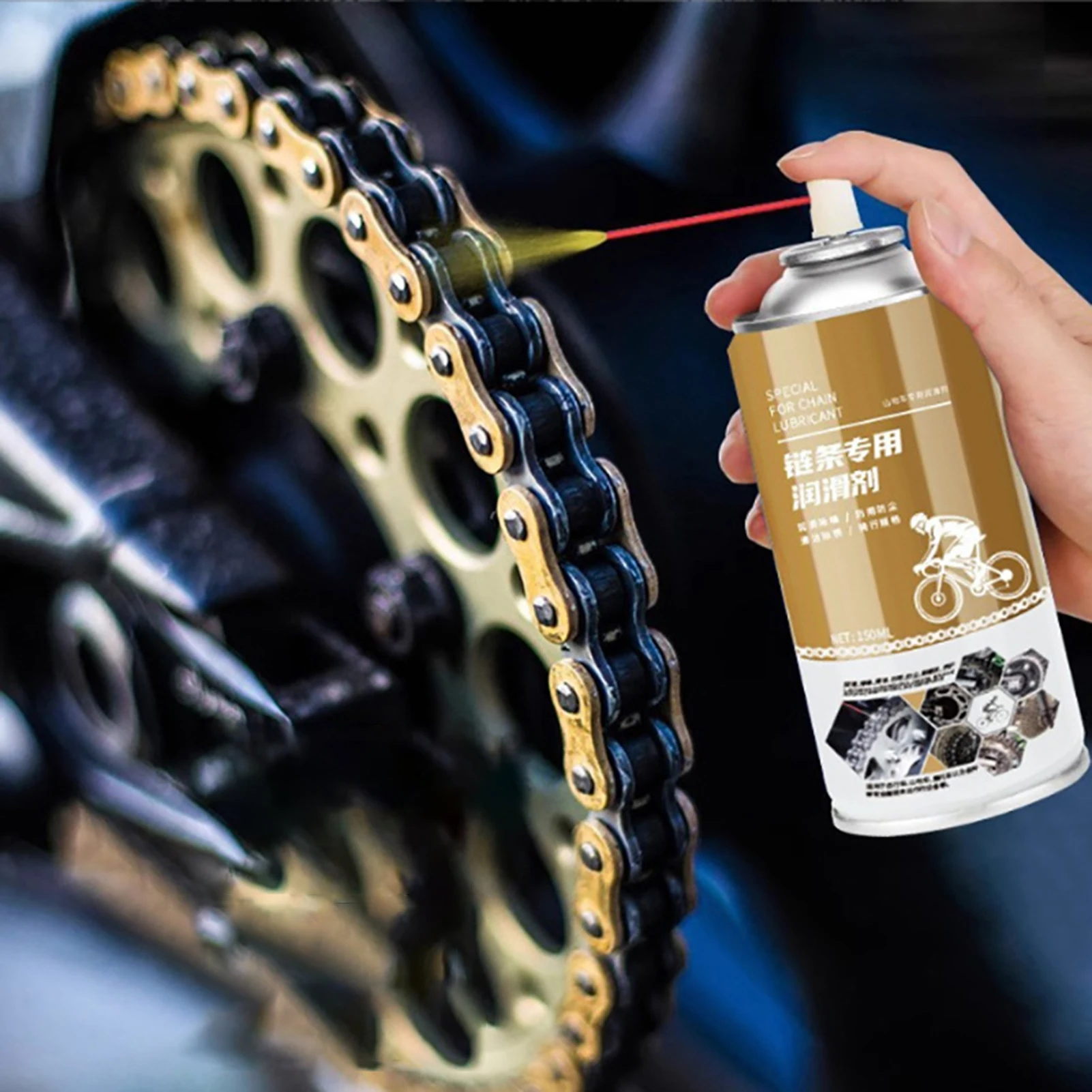 

Очиститель велосипедной цепи, смазка для удаления ржавчины, 150 мл, средство для обслуживания 3-в-1, для горных дорог, складных велосипедов, глубокая чистка