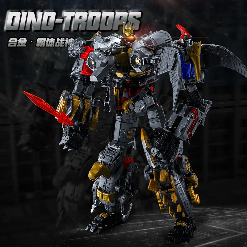 

Sentai Transforming Toys Alloy Robot Figure Shura Combination Vajra King Model Dinosaur 5-In-1 Robot Boy Christmas Gift