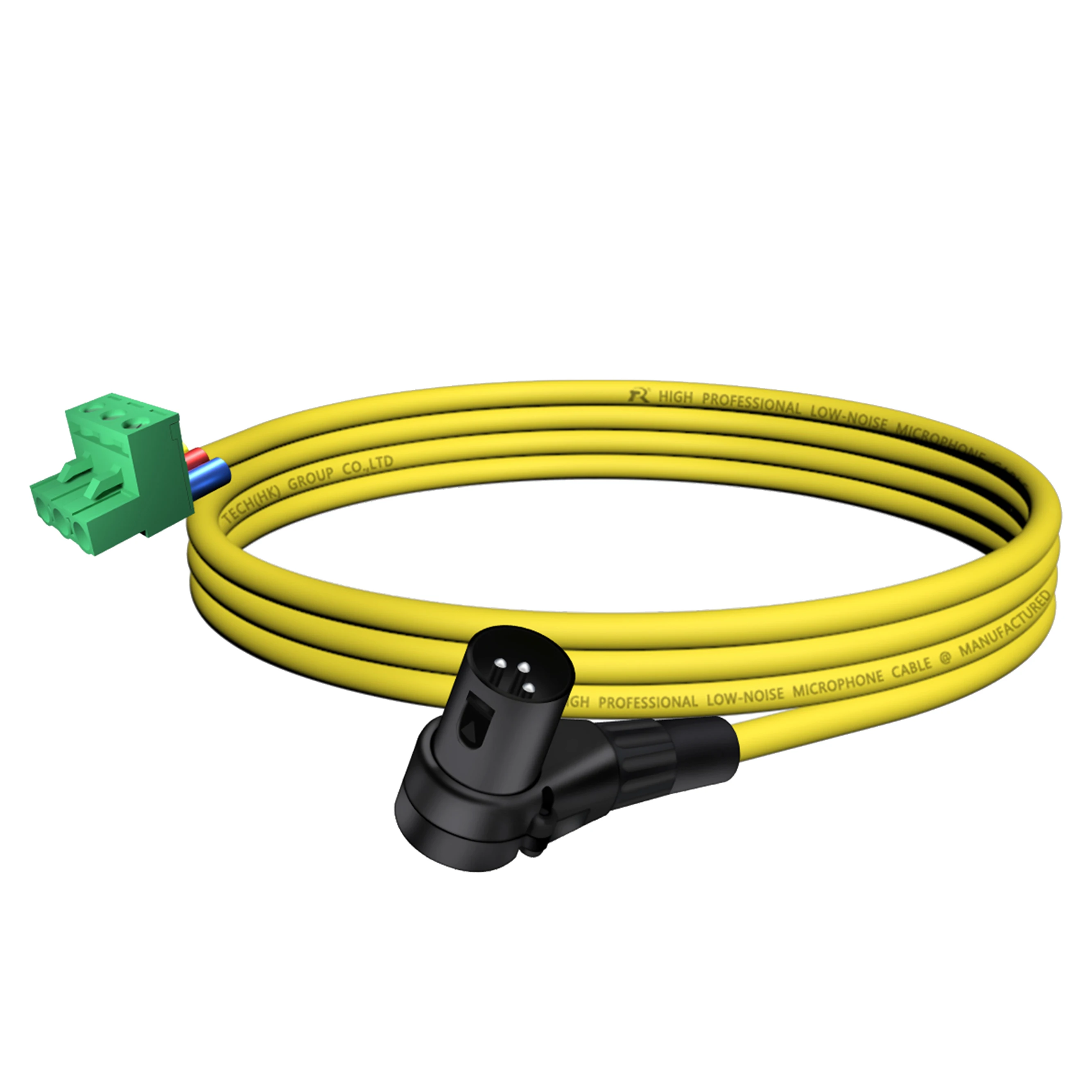 Rechtwinkliges XLR 3-Pin Stecker/Buchse auf grünes 3-Pin PCB Schraubklemmenadapterkabel, 3-adriges XLR-Mikrofonkabel für Lautsprecher – Detail 20