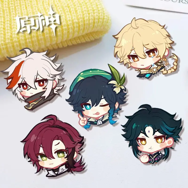 بروش أكريليك تأثيري من Genshin implic ، شارات Venti Xiao ، قلادة حقيبة مدرسية ، إكسسوارات ملابس ، جديد ، هدية ، 5: من