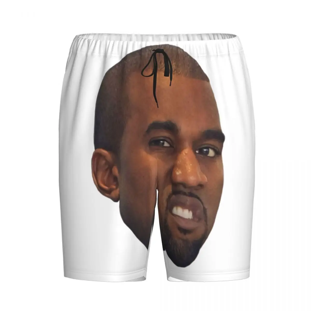 Custom Print Men Funny Kanye West Meme Pajama Bottoms Rapper Music Producer Sleepwear Pjs Sleep Shorts with Pockets