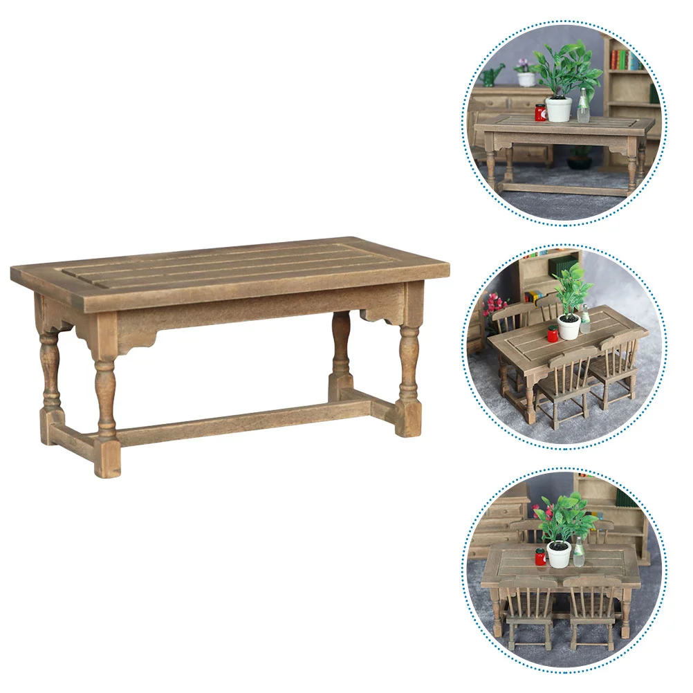 

Toy House Accessories Miniature Dining Table Furniture Dollhouse Coffee Tables