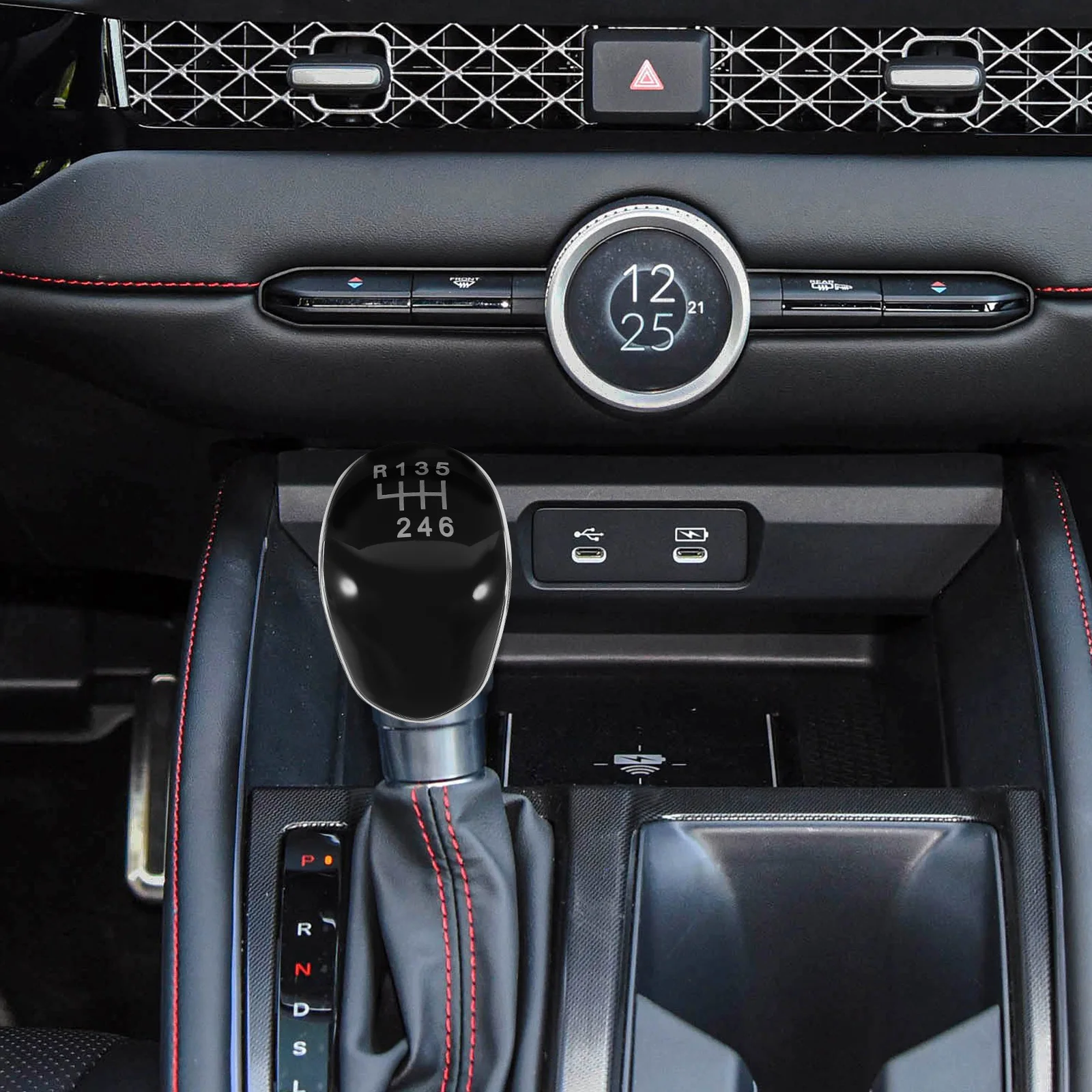 

6-Speed Gear Shift Knob Car Handle Manual Shift Lever Durable Plastic Universal Stick Auto Transmission Shifter Head Knob