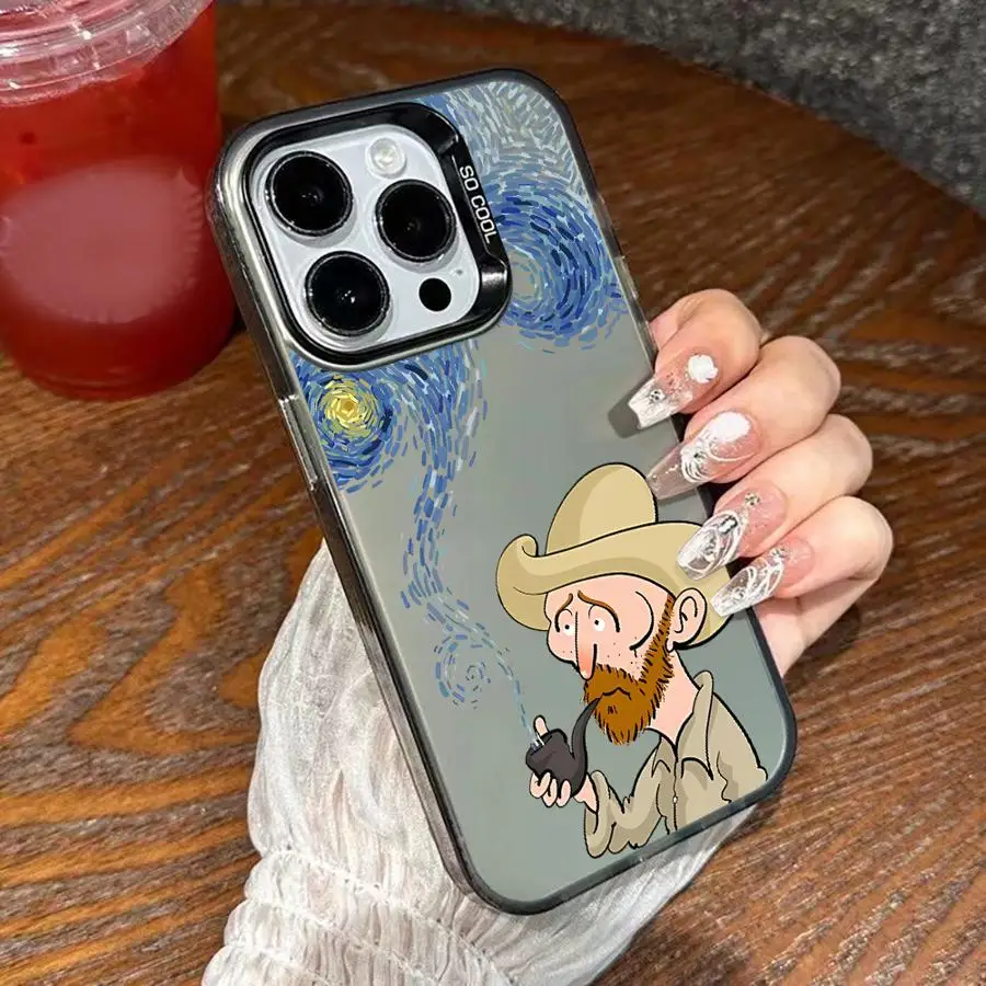 Miękka obudowa na iPhone'a 17 Air 11 12 13 Pro Max 14 15 16 Plus 16e Art Van Gogh Creative Design