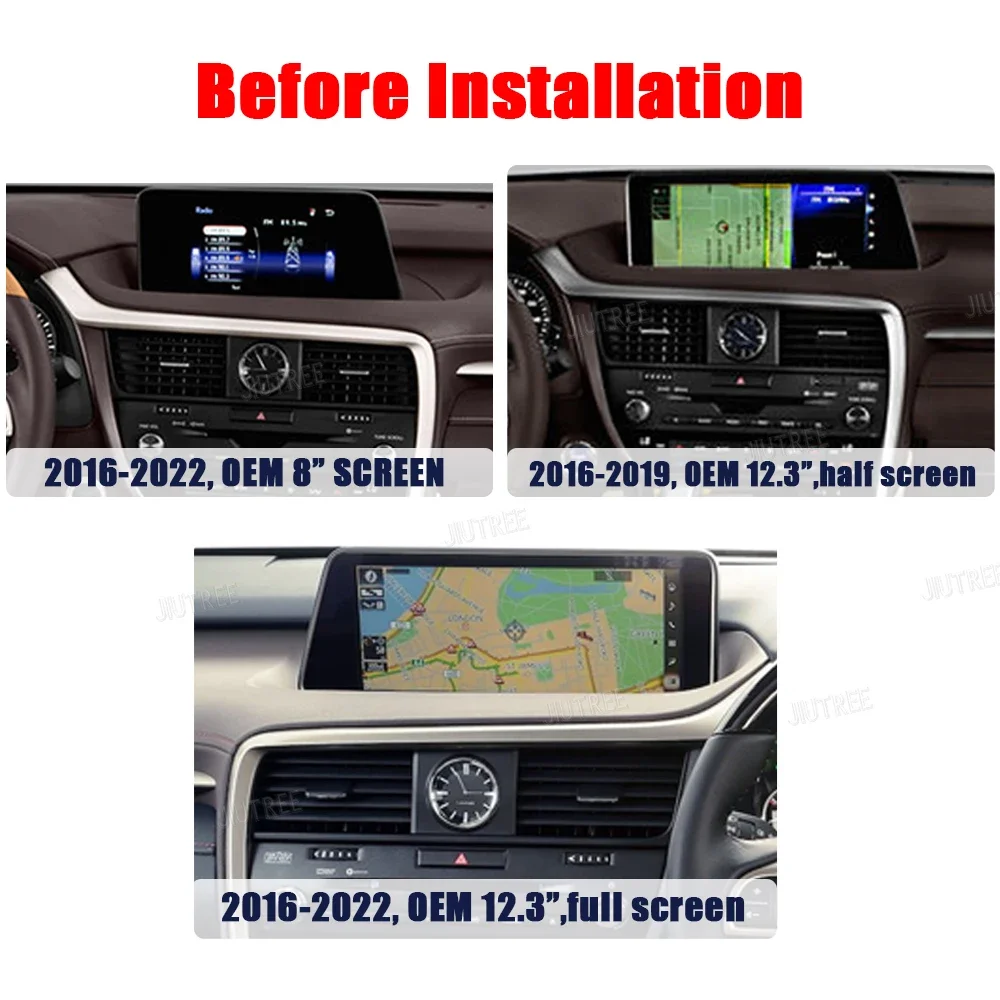 Linux System box For Lexus RX RX450h RX200t RX270 RX350 2016-2022 Wireless Apple CarPlay Android Auto Stereo Oem screen