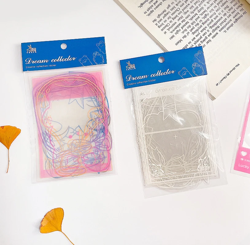 Marcapáginas de flores secas, botella transparente con relieve, bolsa adhesiva hecha a mano, Clip y Palo de herbario, creativo, 2024