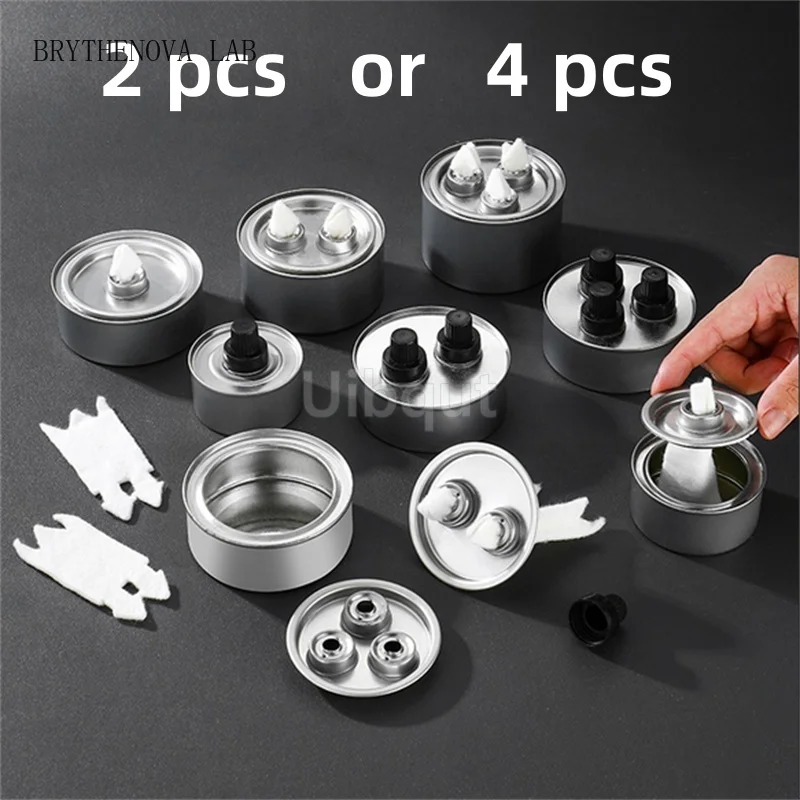 4 pcs 2 or Alcohol tank stove Lamp Ethanol Burning Light Scientific Heating Experiment for Steam Engine Laboratory Accessorie
