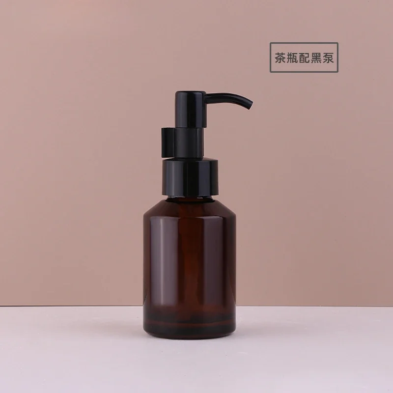 

1pcs 60ml Empty Lotion Bottle Refillable,Leak Proof,Nontoxic Pump Dispenser Shading Cosmetic Spray Bottle Amber