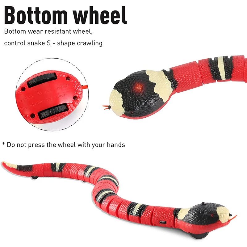 

Automatic Cat Toys Interactive Smart Sensing Snake Tease Toys for Cats USB Charging Cat Accessories for Pet Cats Game Play To