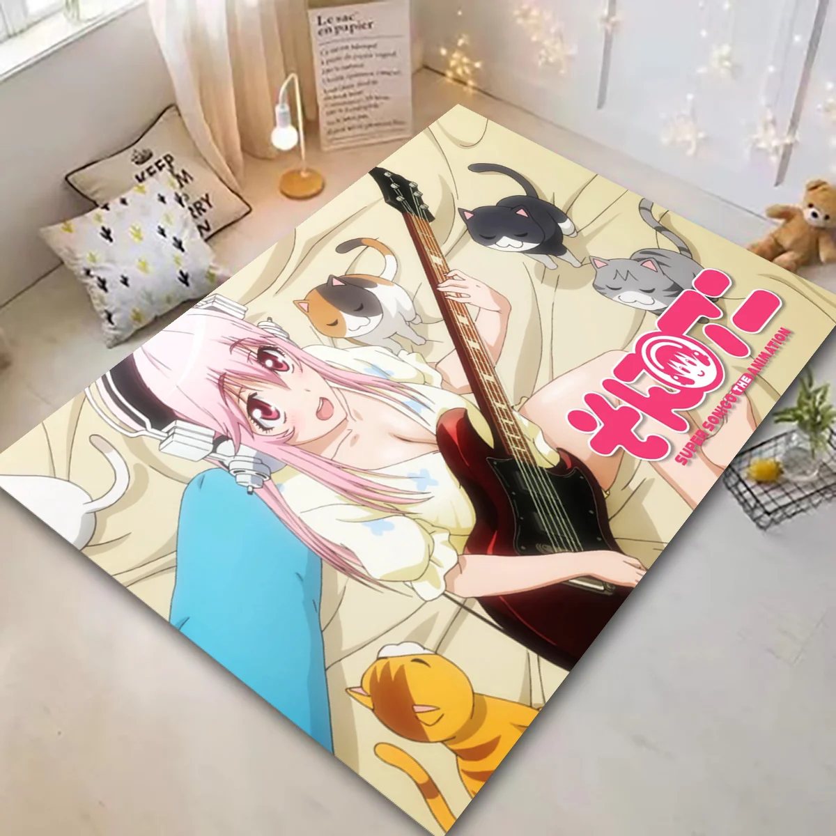 

Cartoon S-Super S-Sonicos Carpet Game Non-slip Soft Entrance Floor Mat Living Room Bedroom Cute Girl Home Decor