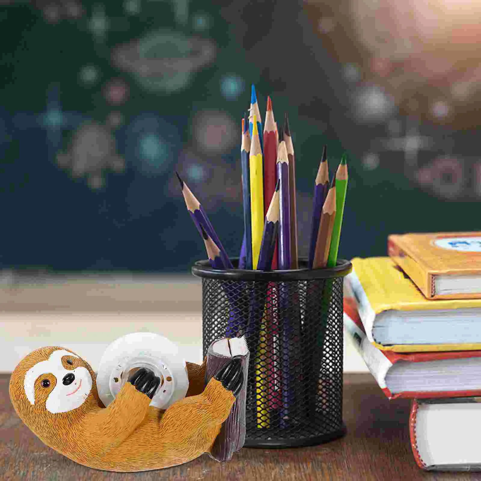 Cutting Machine Sloth Tape Holder Office Refills Resin Dispense Desktop Dispenser