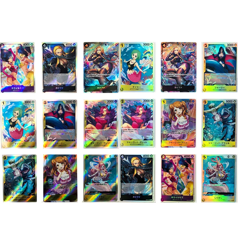 Diy One Piece Homemade Game Collection Card Anime Keim Shirahoshi Kalifa Rare Flash Card Board Game Toys Boy's Birthday Gift