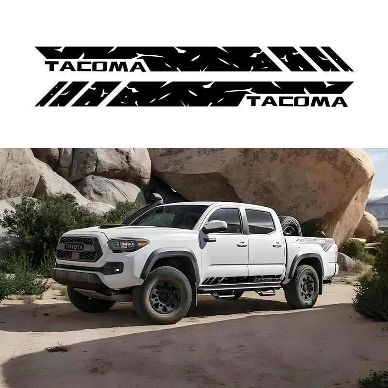 Per Toyota Tacoma Car Door Side Skirt Stripe Stickers Pickup Graphic Vinyl Decor decalcomanie copertura personalizzata accessori esterni Auto
