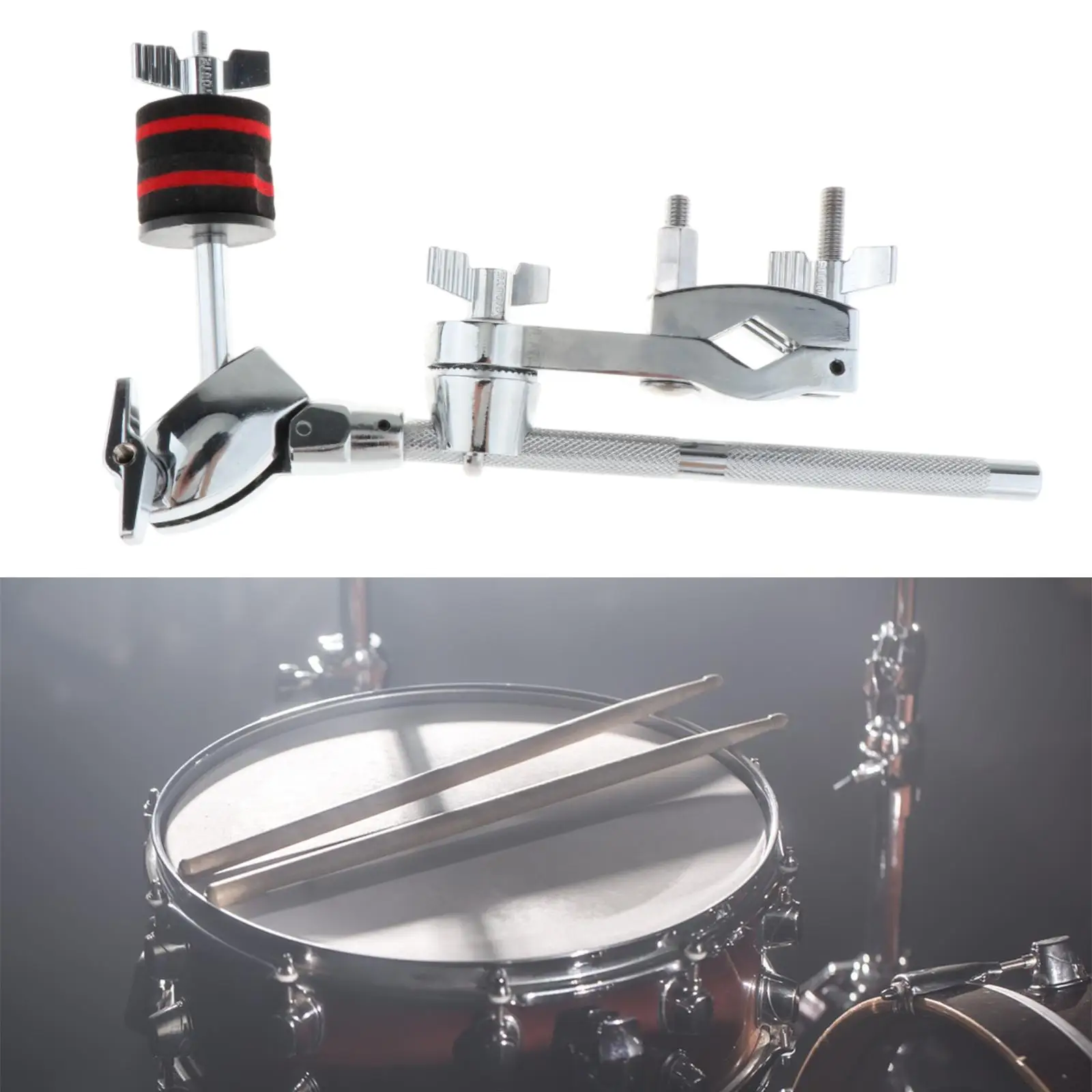 Conjunto de tambor braçadeira versátil metal resistente handbell cowbell braçadeira baterista