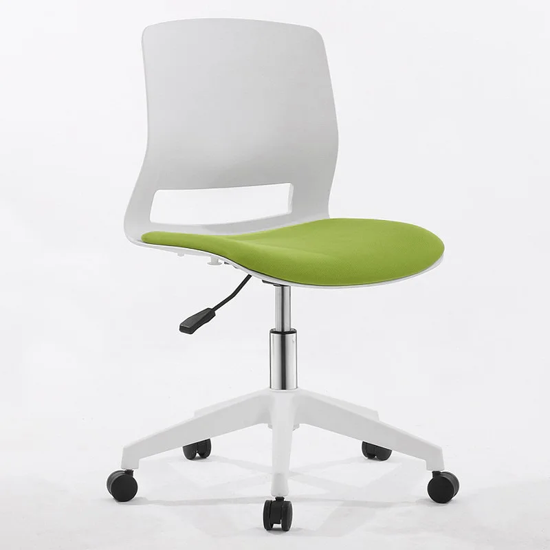 &Minimalist modern office chair with adjustable stainless steel frame