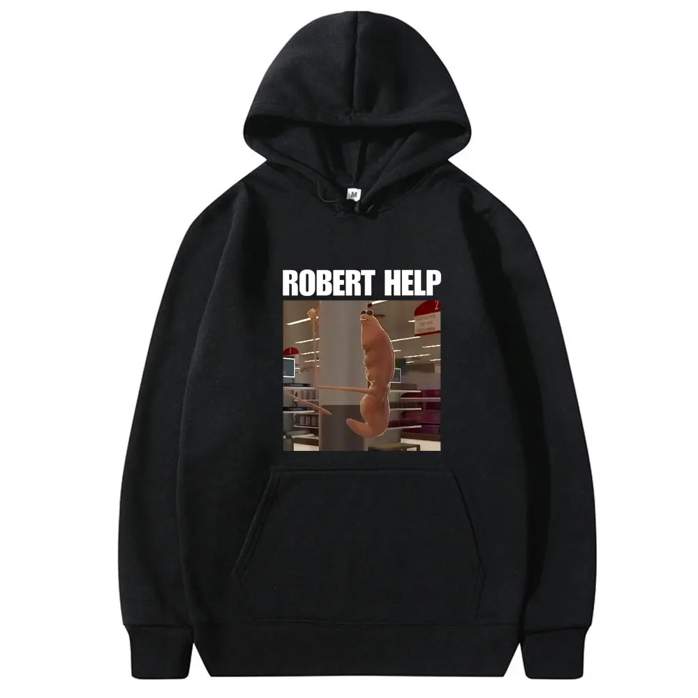 

Robert Help Marcus The Worm Funny Meme Hoodie I Dont Like This Rock Graphic Pullover Men Women Fashion Casual Oversized Hoodies