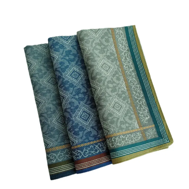 وشاح مربع للجيب للرجال من القطن لحفلات الزفاف للرجال منديل كلاسيكي عتيق للرجال