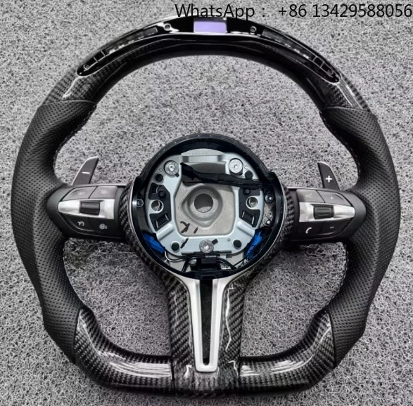 Carbon Fiber LED Leather  Smart M Sport Steering Wheel for  F30 F10 F20 F36 F22 E90 E72 E60 E46  M2 M3 M4 M5 M6 High Quality