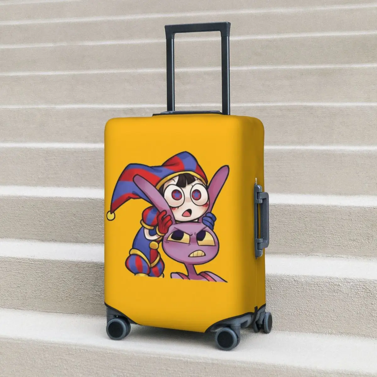 

Pomni Tadc Jax The Amazing Circus Suitcase Cover Protection Elastic Trip Luggage Protector Covers for 18-32 Inch