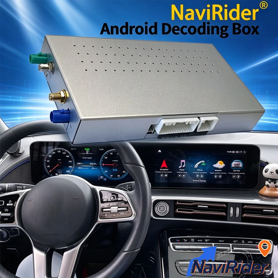 Qualcomm 665 Android Decoder Box For Mercedes Benz GLC V Class EQC Electric 2020-2022 NTG 6 Wireless CarPlay Auto Bluetooth GPS