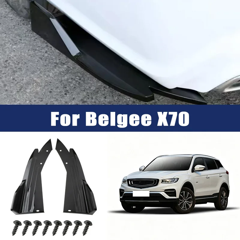 

Car Rear Bumper Spoiler Lip Carbon Fiber Wing Trim Protection Anti-crash Diffuser Side Skirt Wrap Angle Splitter For Belgee X70