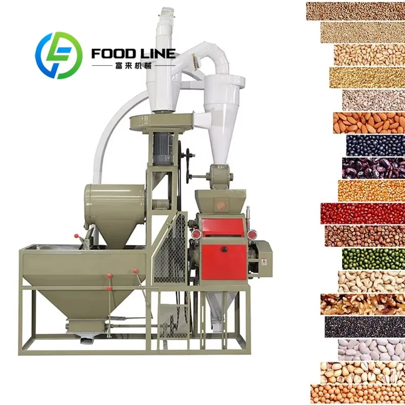 Multifunctional Grain Wheat Flour Milling Machine Stainless Steel Structure Low Noise For Agricultural Raw Material Powder Make
