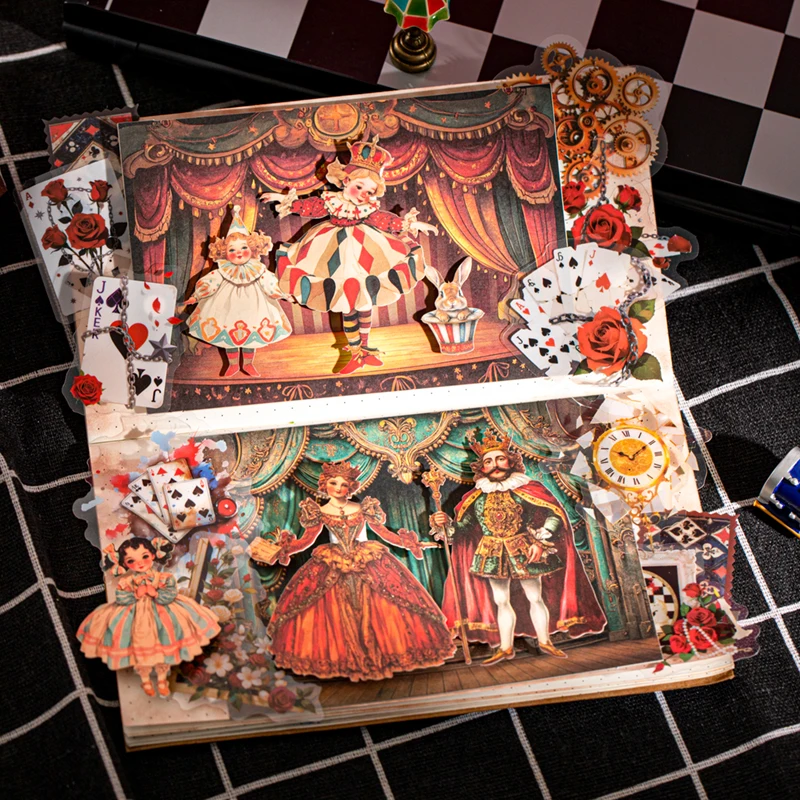 Journal GO 15pcs Cute Carnival Party Stickers for Greeting Card Decoration Scrapbook Journal diy Lovely Circus Material